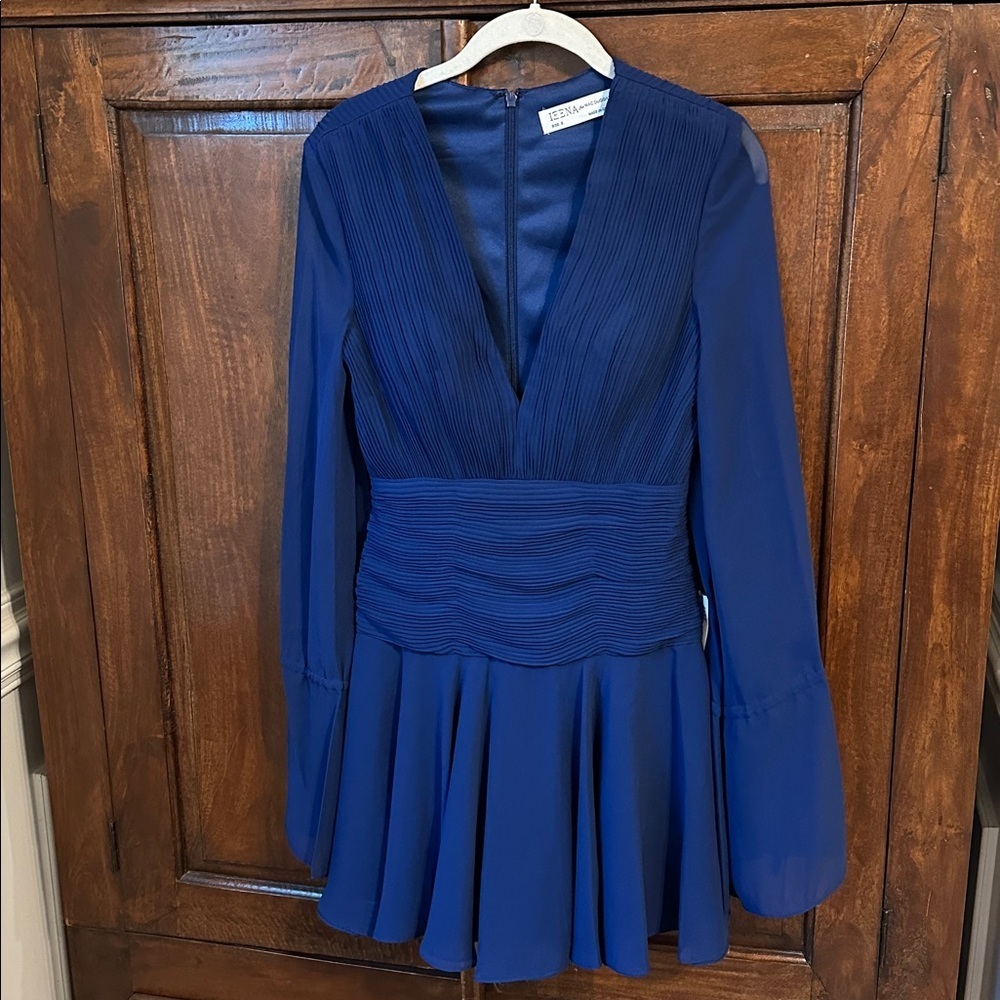 Ieena Mac Duggal Navy Chiffon dress - Picture 6 of 9
